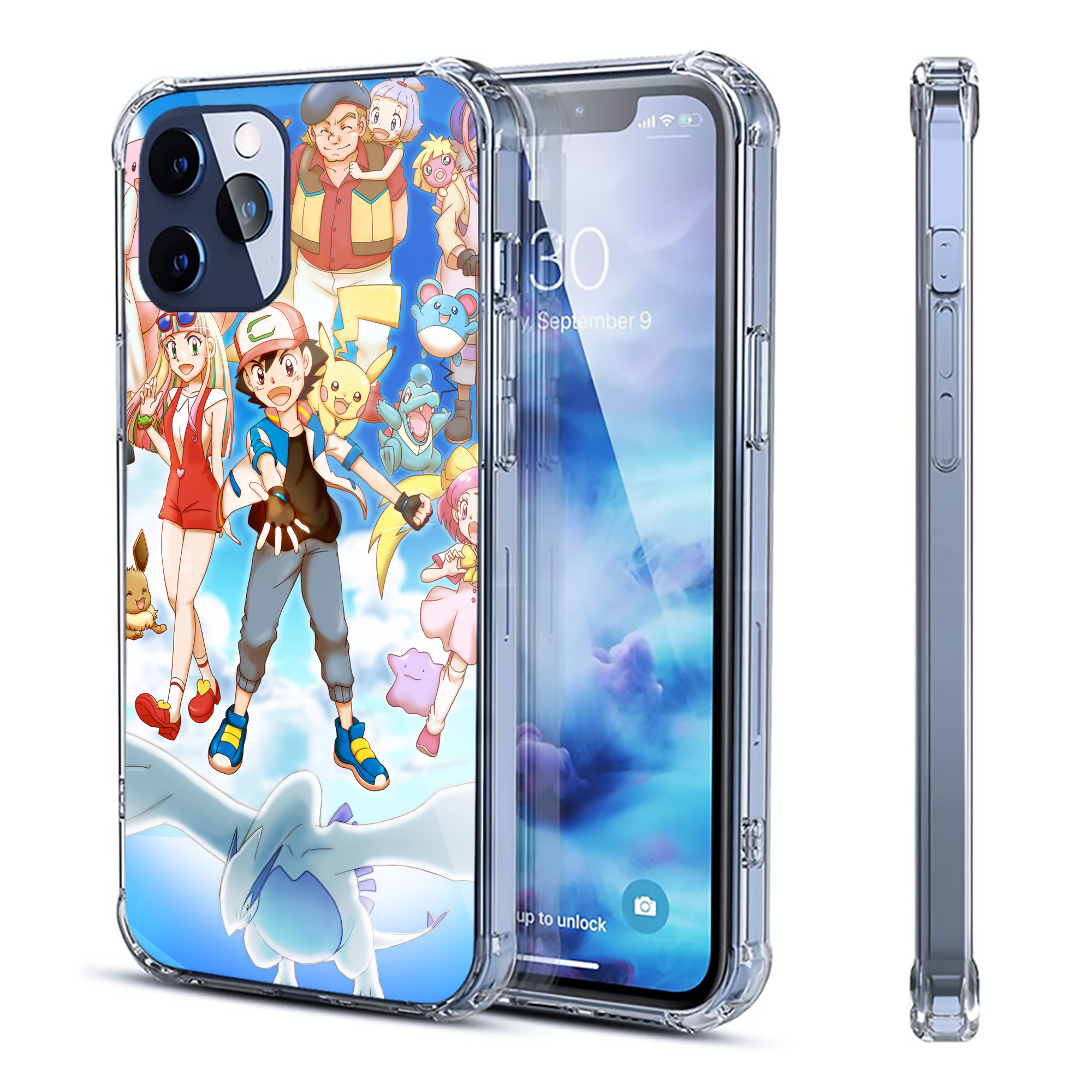 （画像用） ポケットモンスター Pokémon 【iPhone 12シリーズ対応】透明スマホケース（クリアソフトケース）